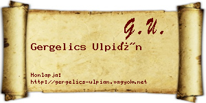 Gergelics Ulpián névjegykártya